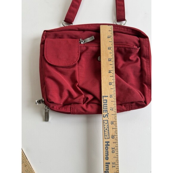 Baggallini Messenger Bag Purse Zip Adjustable Crossbody Compartments  Red - Picture 7 of 16